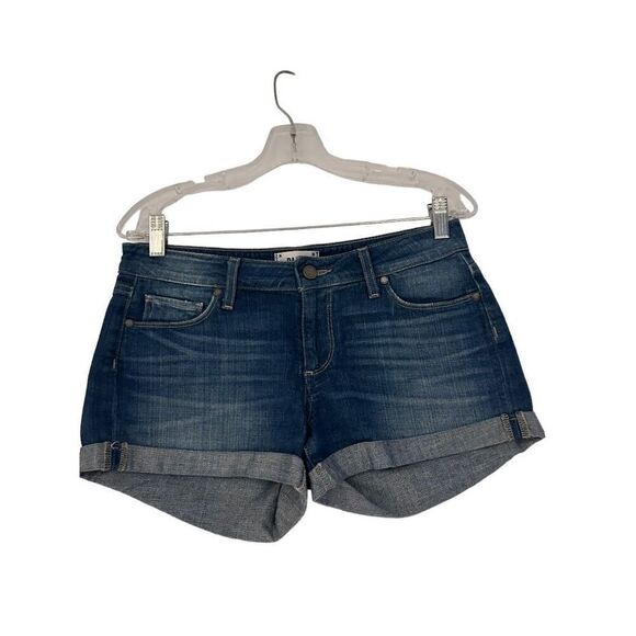 Paige Jimmy Jimmy Short Size 26 Stretch Medium Wash Cuffed - Picture 1 of 12